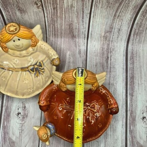 Vintage Ceramic Angels Little Trinkets/Earrings Dish - Set of 2​​​ - Picture 5 of 5